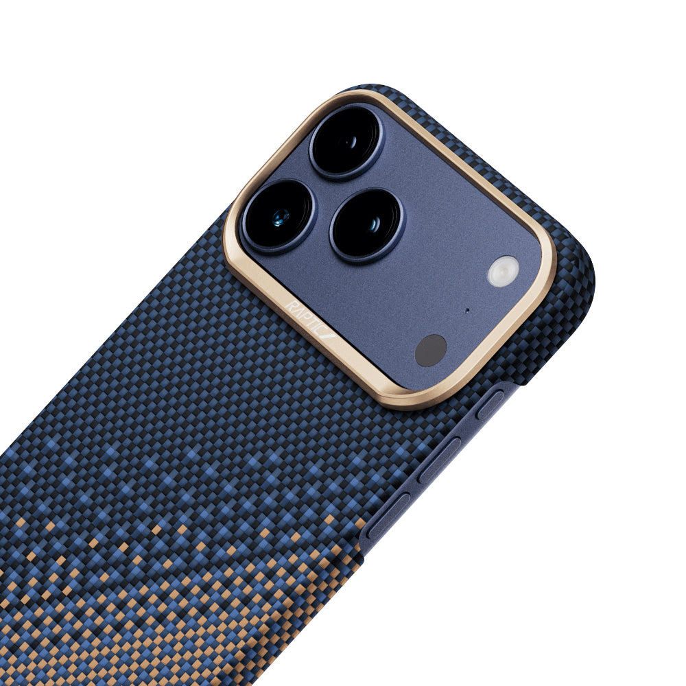 iPhone 17 Pro Max Kılıf M-safe Şarj Özellikli Raptic Aramid Skin Serenity Serisi Karbon Kılıf