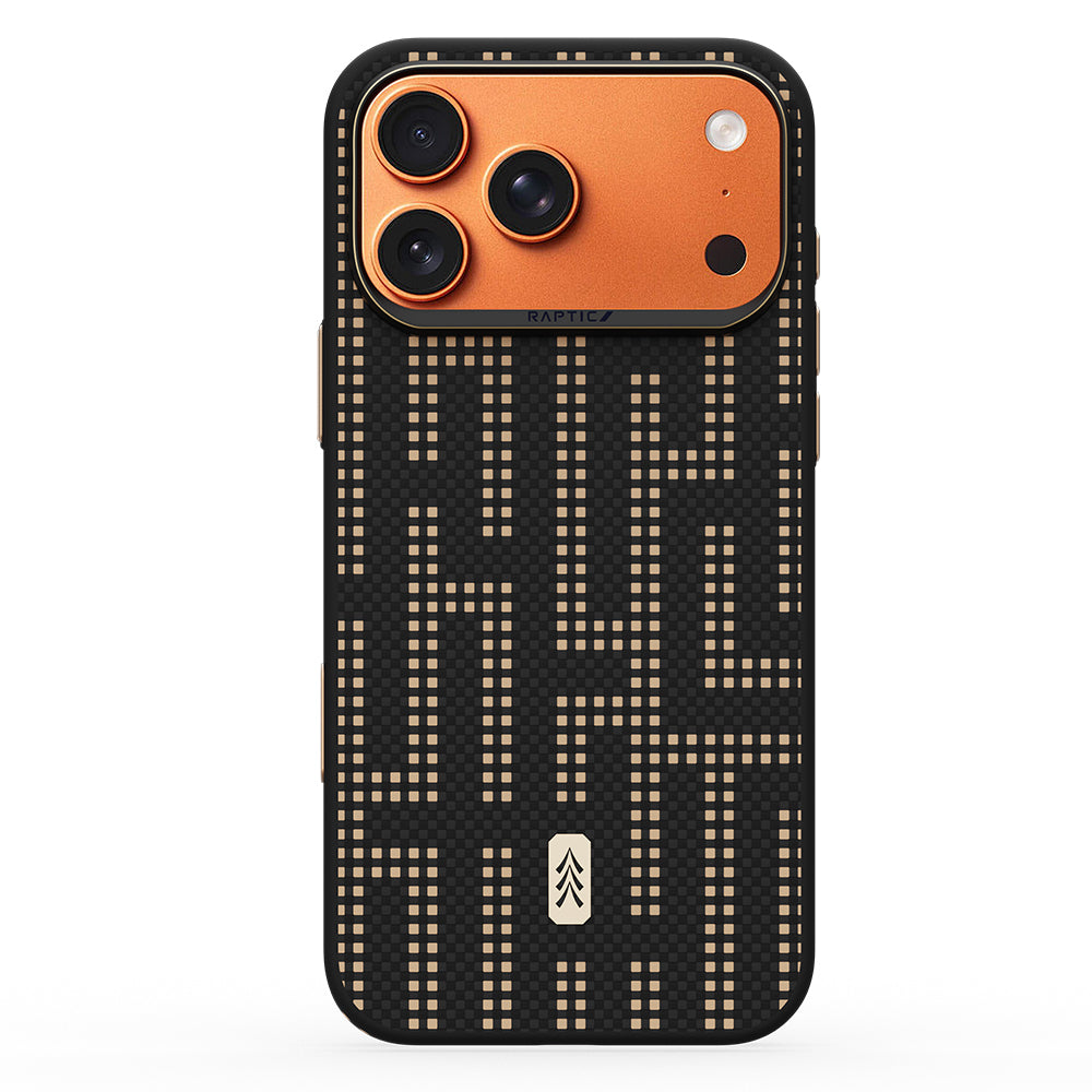 iPhone 17 Pro Max Kılıf M-safe Şarj Özellikli Raptic Aramid Skin Serisi Karbon Kılıf