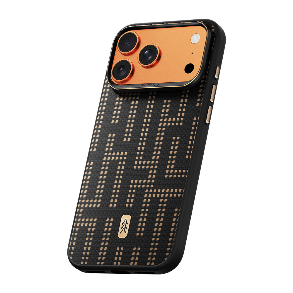 iPhone 17 Pro Max Kılıf M-safe Şarj Özellikli Raptic Aramid Skin Serisi Karbon Kılıf