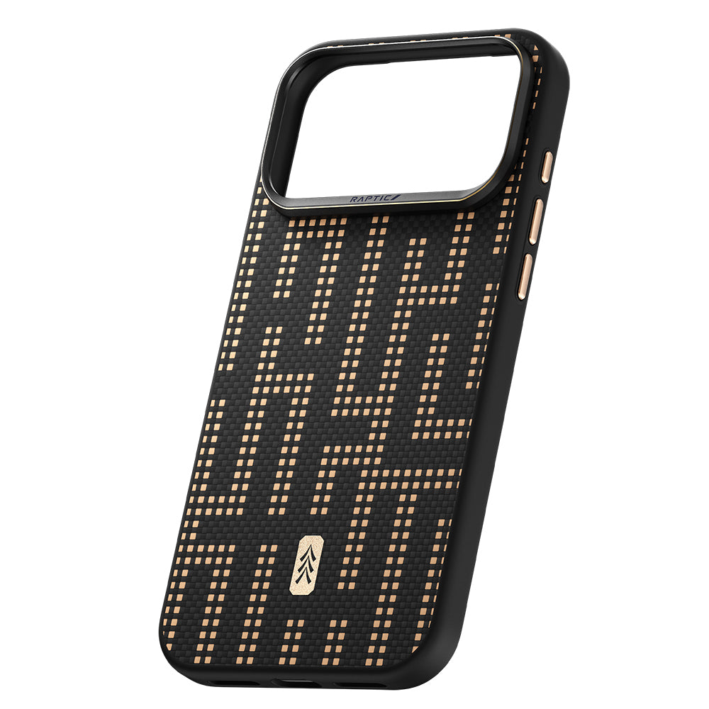 iPhone 17 Pro Max Kılıf M-safe Şarj Özellikli Raptic Aramid Skin Serisi Karbon Kılıf