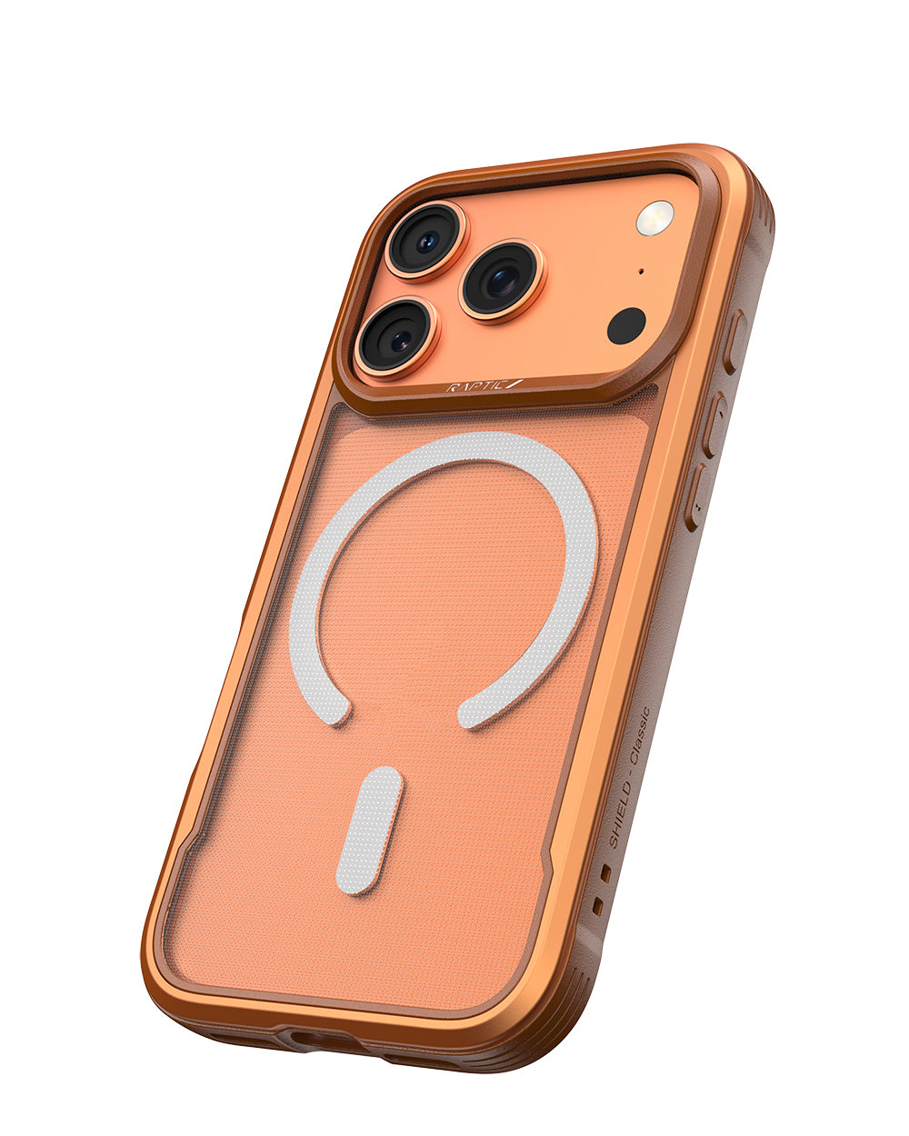 iPhone 17 Pro Max Kılıf M-safe Şarj Özellikli Raptic Shield Classic Serisi Şeffaf Arka Yüzey C-Magnet Kılıf