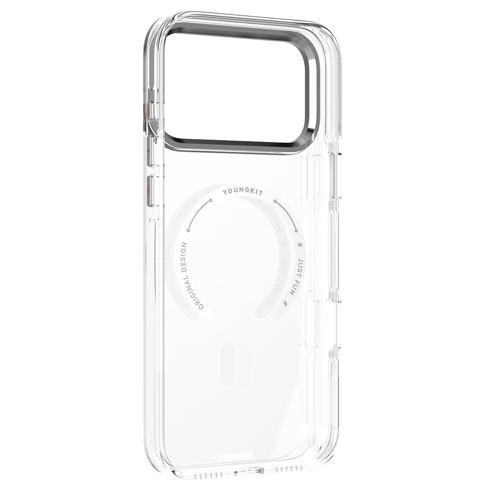 iPhone 17 Pro Max Kılıf M-safe Şarj Özellikli Şeffaf Youngkit Crystal Shield Serisi Kılıf