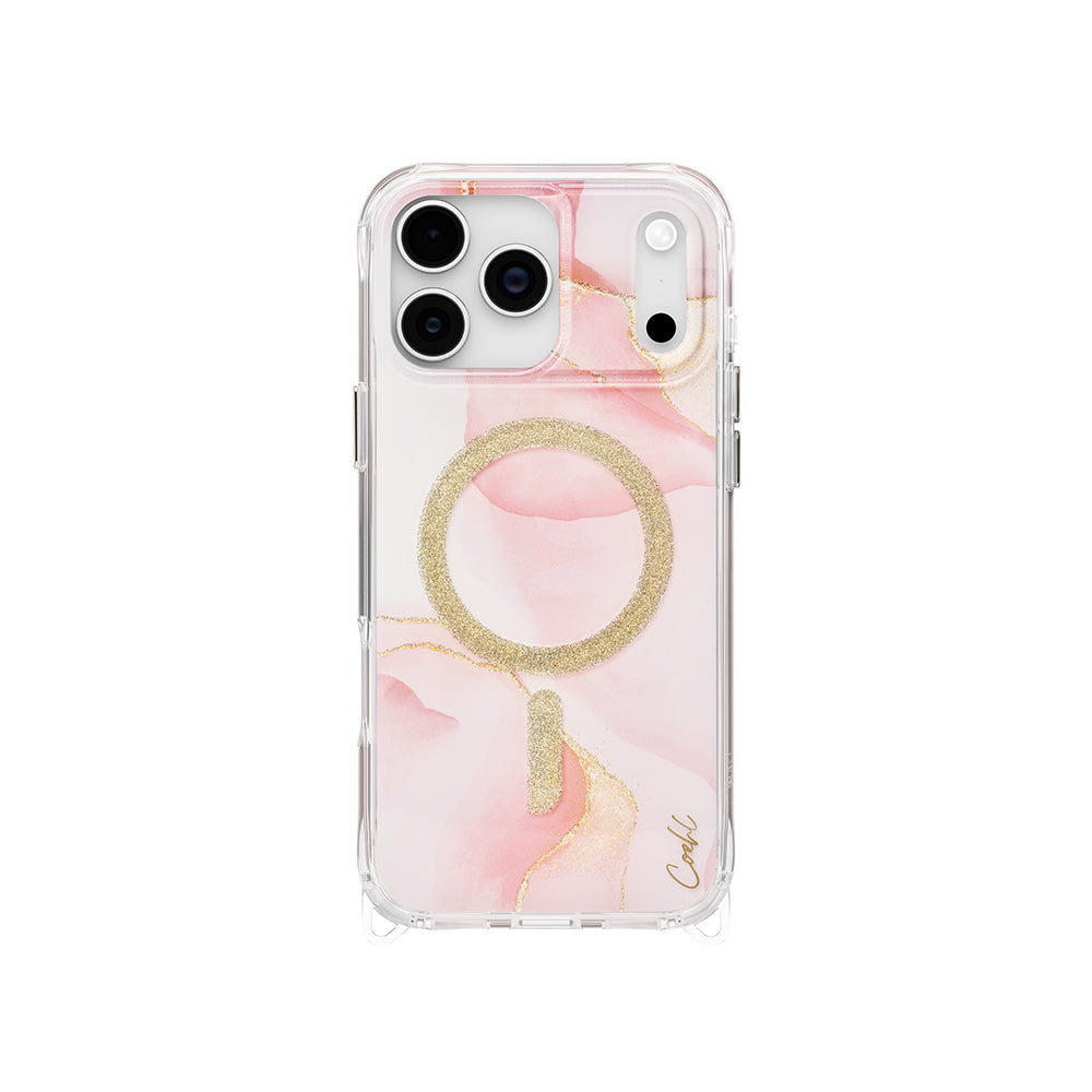 iPhone 17 Pro Max Kılıf M-safe Şarj Özellikli Simli Magnetik Coehl Aeris Kılıf