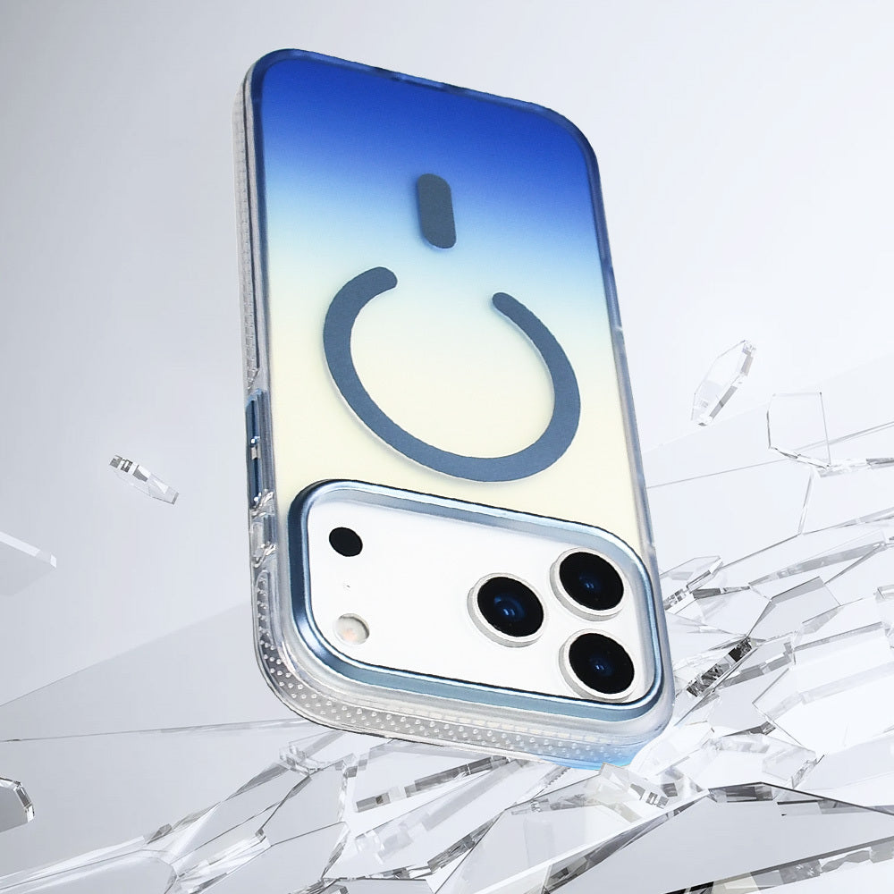 iPhone 17 Pro Max Kılıf M-safe Şarj Özellikli Transparan Renk Geçişli Zore Toros Kılıf