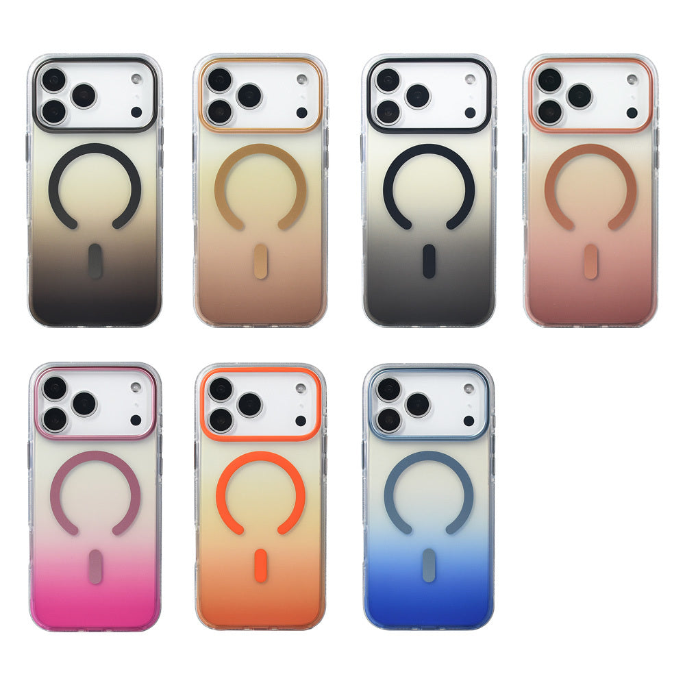 iPhone 17 Pro Max Kılıf M-safe Şarj Özellikli Transparan Renk Geçişli Zore Toros Kılıf