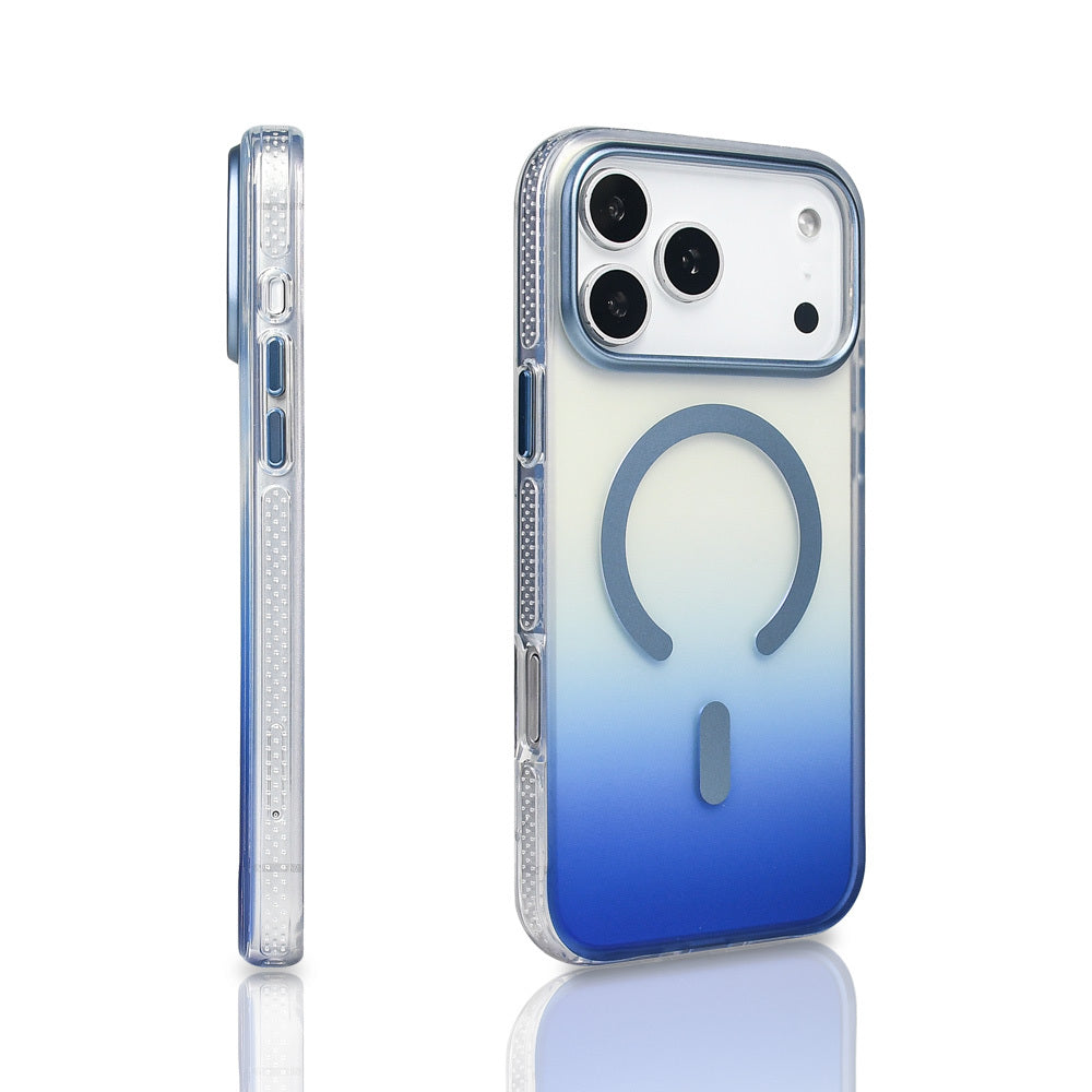 iPhone 17 Pro Max Kılıf M-safe Şarj Özellikli Transparan Renk Geçişli Zore Toros Kılıf