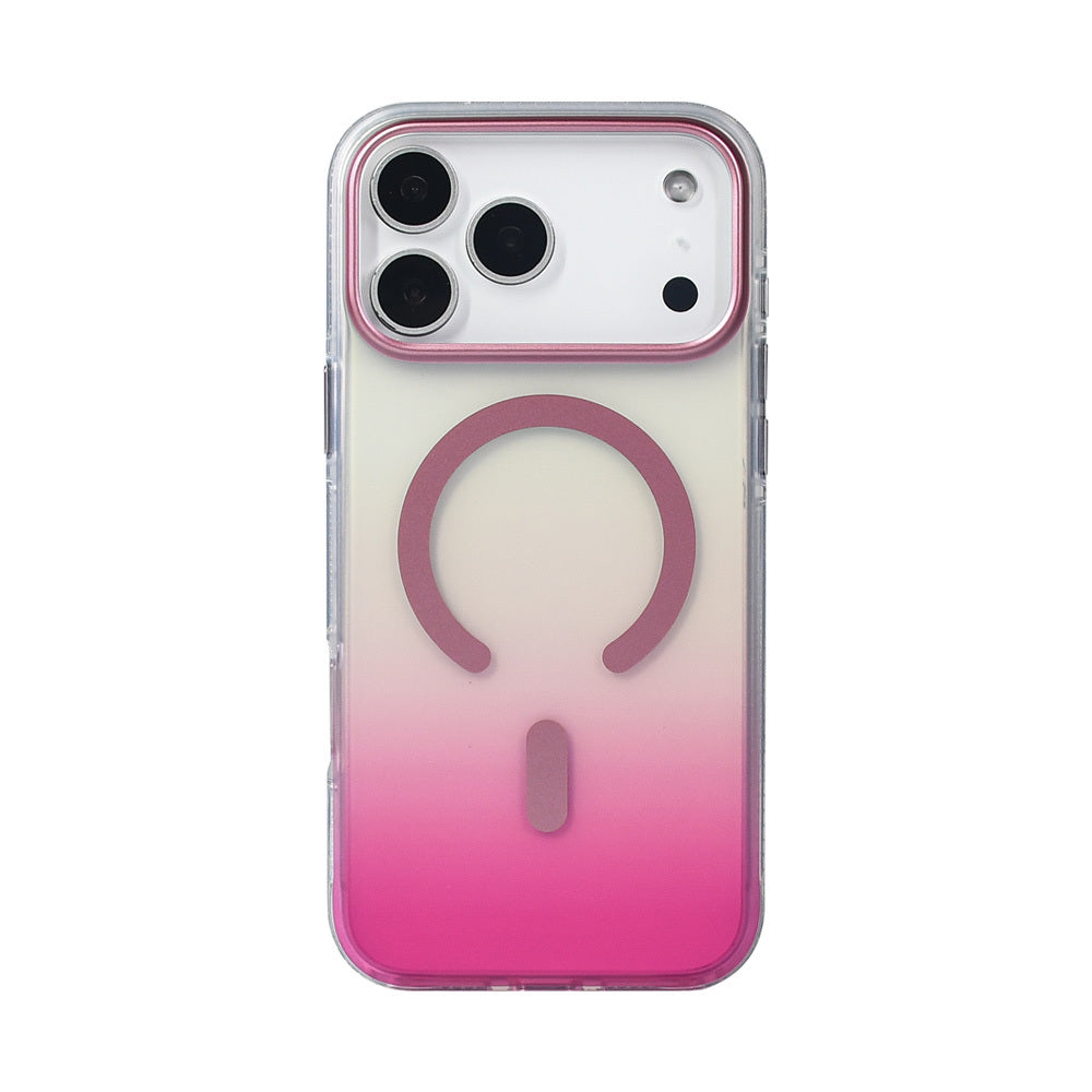 iPhone 17 Pro Max Kılıf M-safe Şarj Özellikli Transparan Renk Geçişli Zore Toros Kılıf