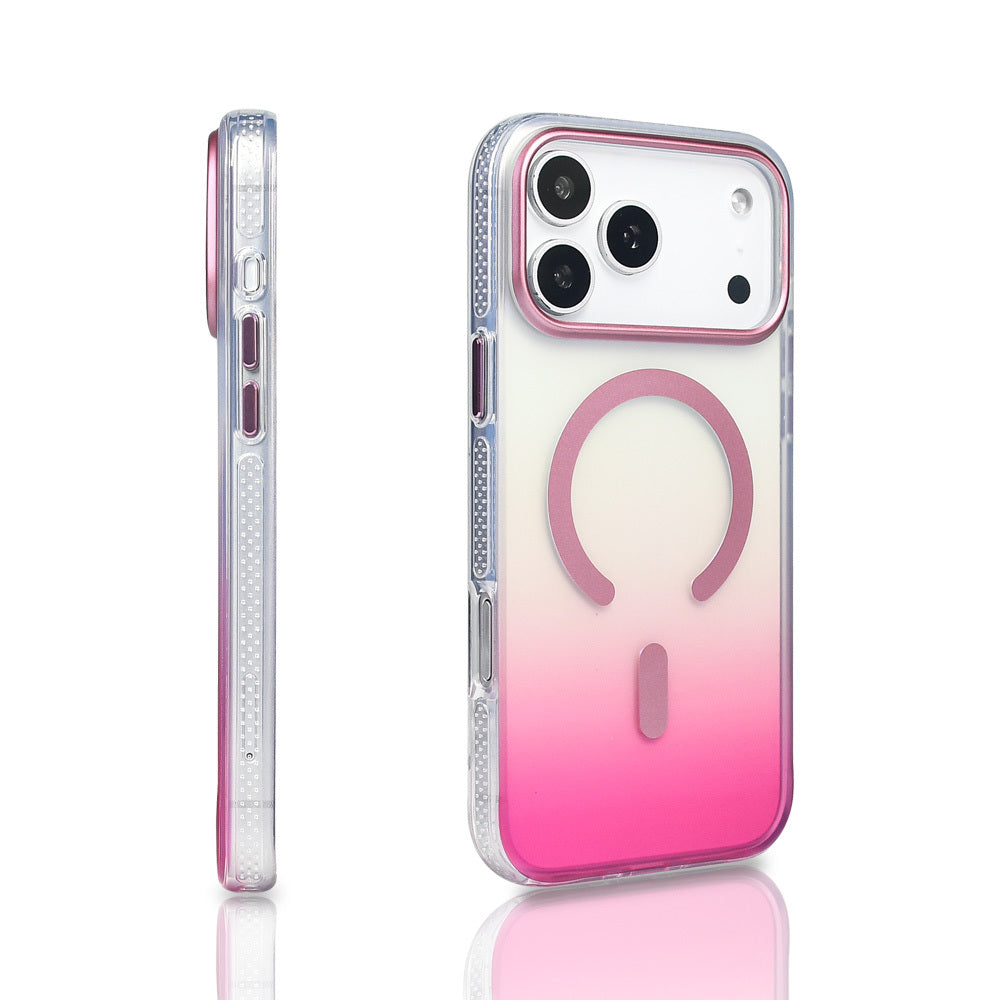 iPhone 17 Pro Max Kılıf M-safe Şarj Özellikli Transparan Renk Geçişli Zore Toros Kılıf