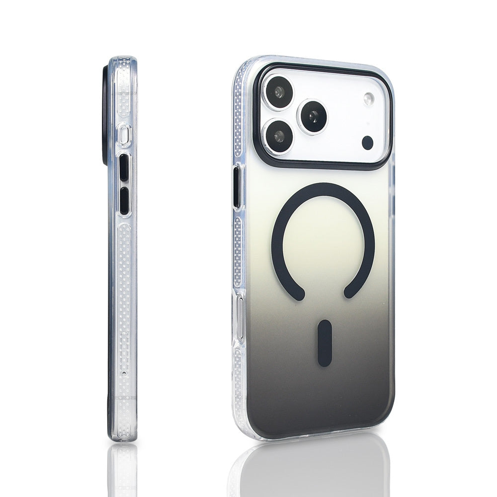 iPhone 17 Pro Max Kılıf M-safe Şarj Özellikli Transparan Renk Geçişli Zore Toros Kılıf