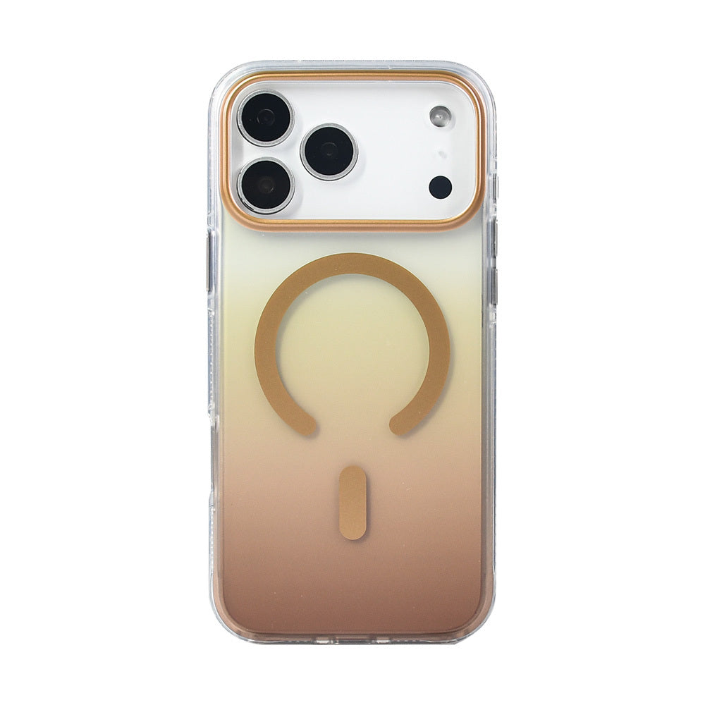iPhone 17 Pro Max Kılıf M-safe Şarj Özellikli Transparan Renk Geçişli Zore Toros Kılıf