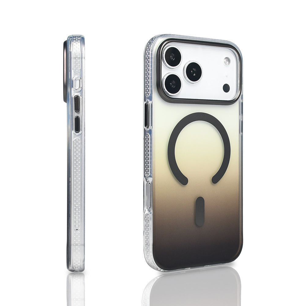 iPhone 17 Pro Max Kılıf M-safe Şarj Özellikli Transparan Renk Geçişli Zore Toros Kılıf