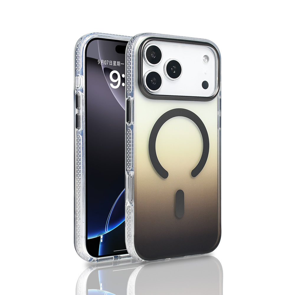 iPhone 17 Pro Max Kılıf M-safe Şarj Özellikli Transparan Renk Geçişli Zore Toros Kılıf