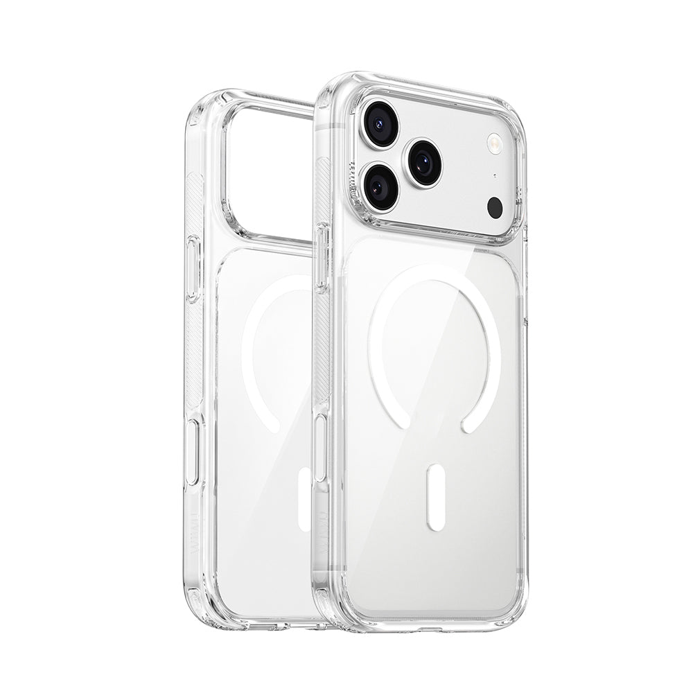 iPhone 17 Pro Max Kılıf M-safe Şarj Özellikli Wiwu CS-202 Crystal Shield Pro Serisi Anti Yellowing Sert PC Kılıf