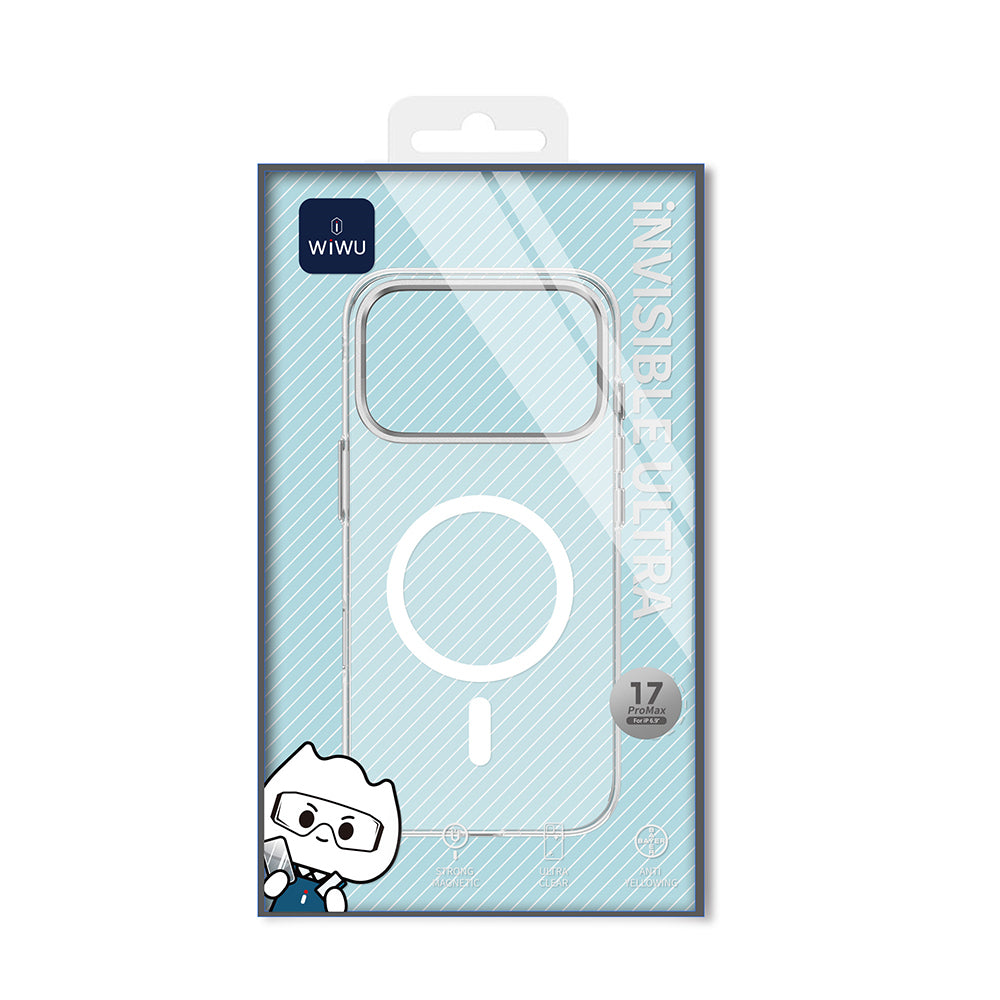 iPhone 17 Pro Max Kılıf M-safe Şarj Özellikli Wiwu YXK-208 Invisible Ultra Sert PC Kılıf