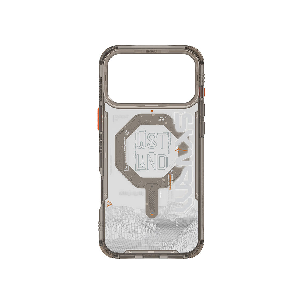 iPhone 17 Pro Max Kılıf M-safe Şarj Özellikli Yazı Desenli Airbag Tasarımlı Skinarma Sonix Kılıf