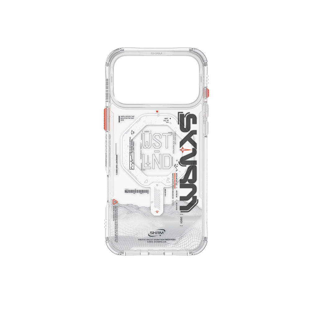 iPhone 17 Pro Max Kılıf M-safe Şarj Özellikli Yazı Desenli Airbag Tasarımlı Skinarma Sonix Kılıf