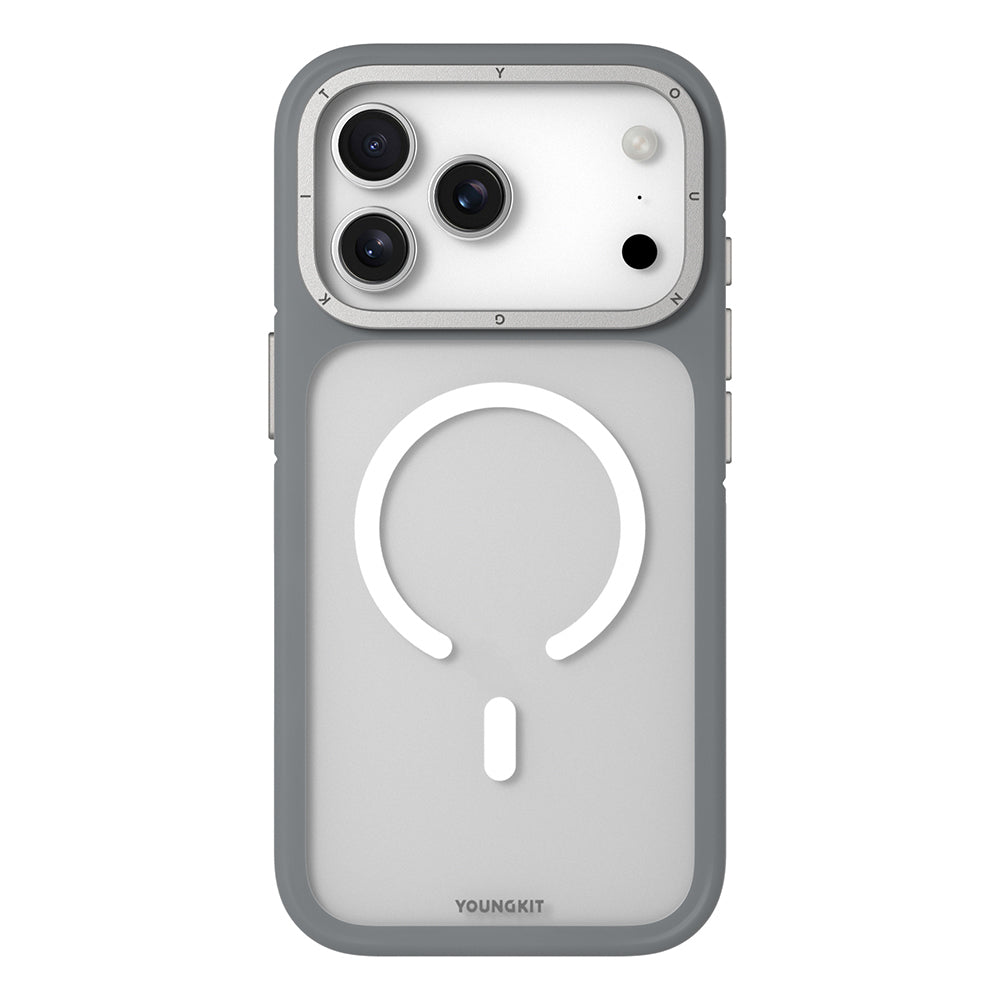 iPhone 17 Pro Max Kılıf M-safe Şarj Özellikli Youngkit Rock Sand Serisi Kılıf
