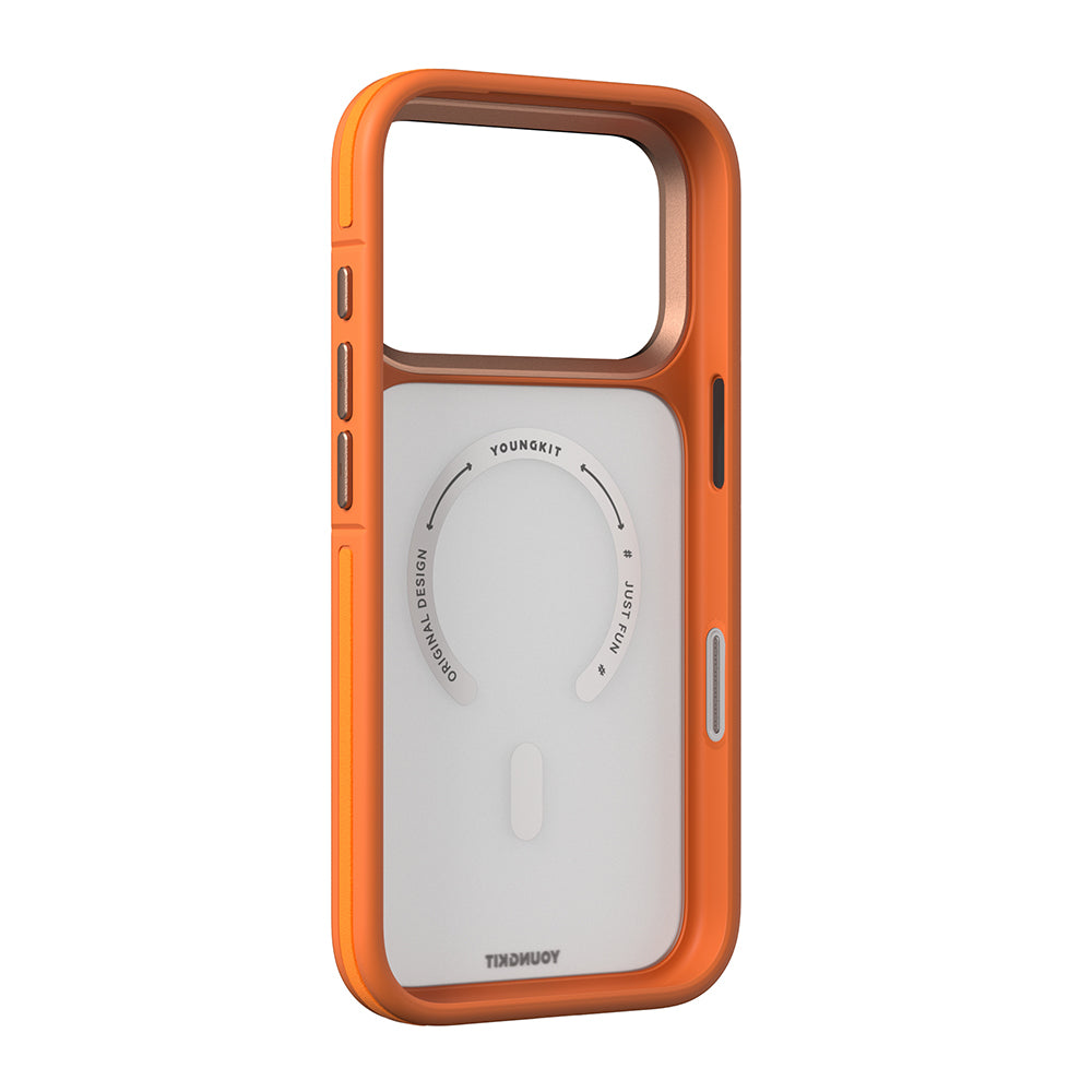 iPhone 17 Pro Max Kılıf M-safe Şarj Özellikli Youngkit Rock Sand Serisi Kılıf