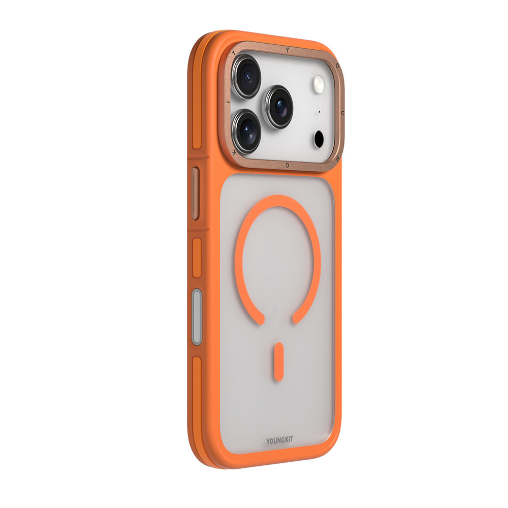 iPhone 17 Pro Max Kılıf M-safe Şarj Özellikli Youngkit Rock Sand Serisi Kılıf