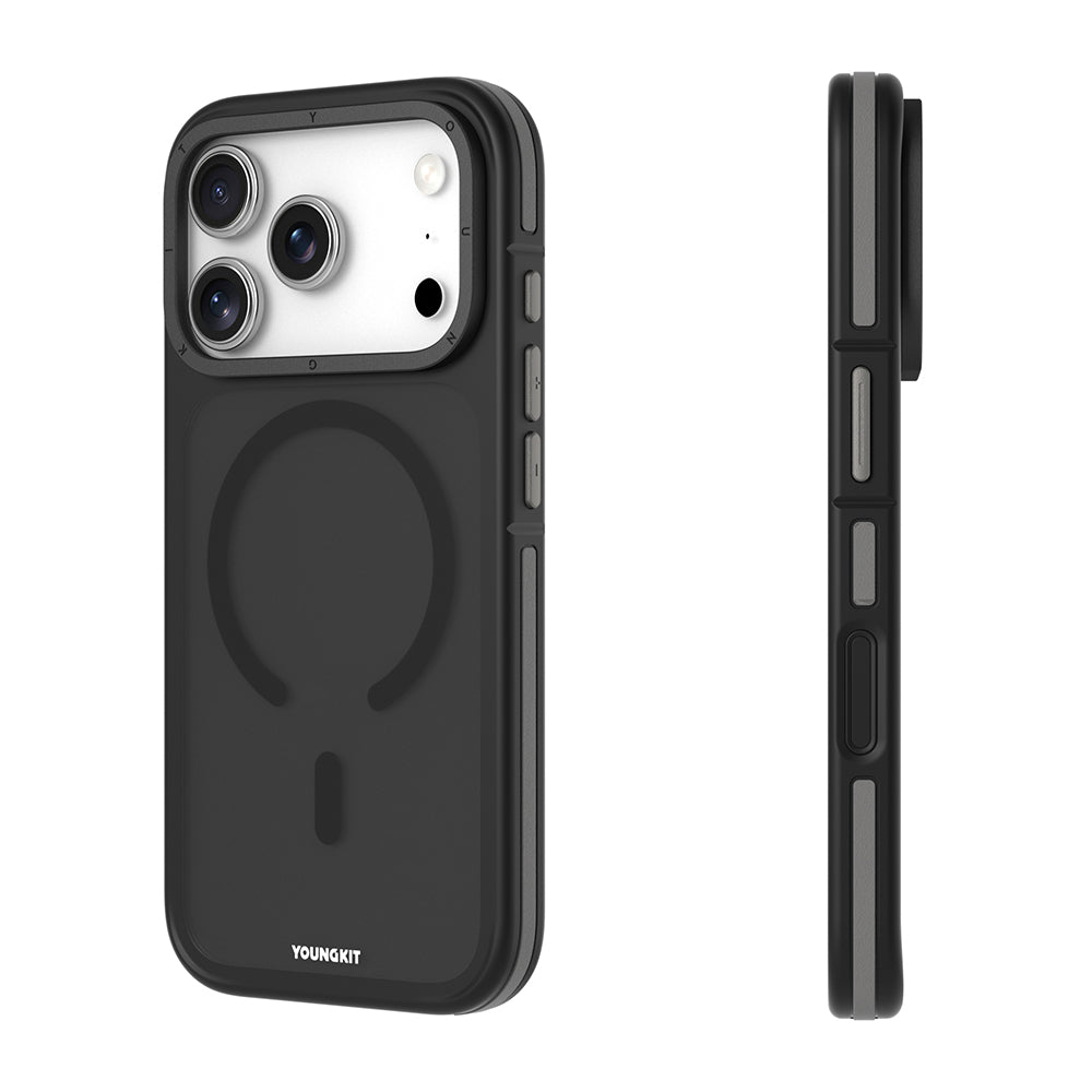 iPhone 17 Pro Max Kılıf M-safe Şarj Özellikli Youngkit Rock Sand Serisi Kılıf