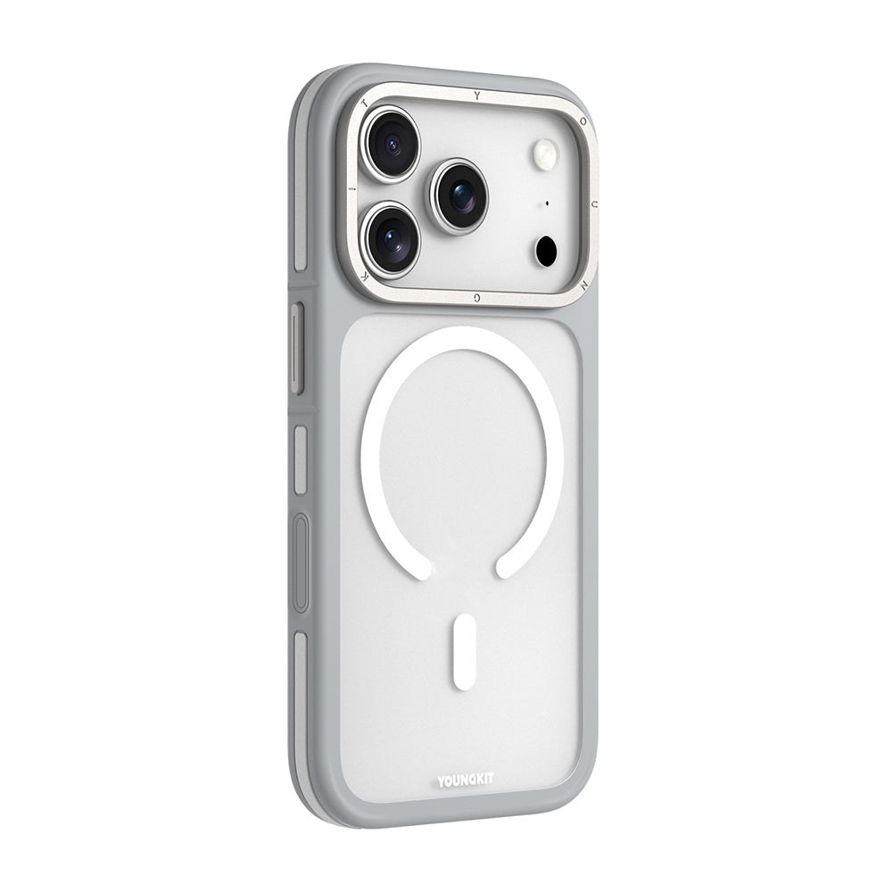 iPhone 17 Pro Max Kılıf M-safe Şarj Özellikli Youngkit Rock Sand Serisi Kılıf