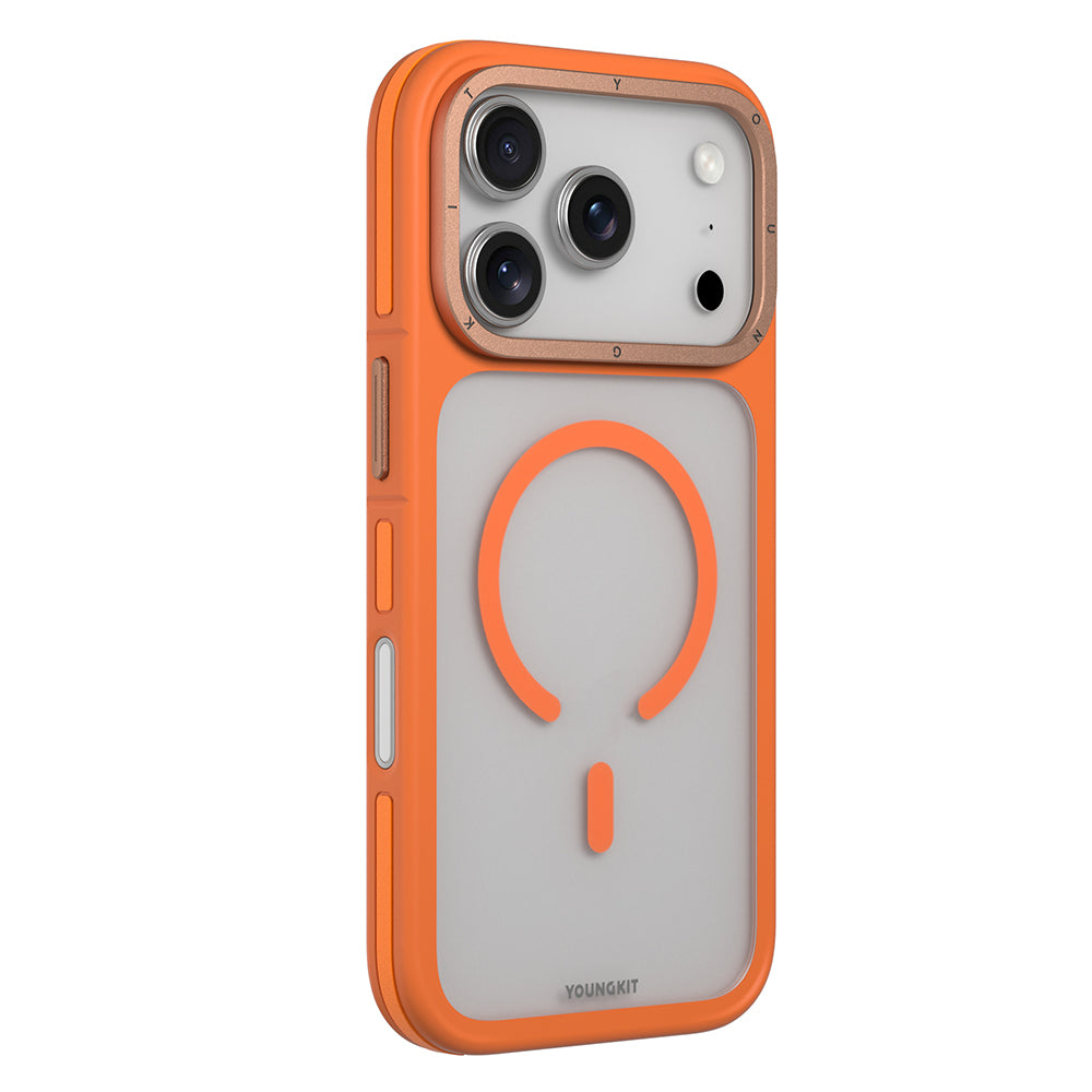 iPhone 17 Pro Max Kılıf M-safe Şarj Özellikli Youngkit Rock Sand Serisi Kılıf