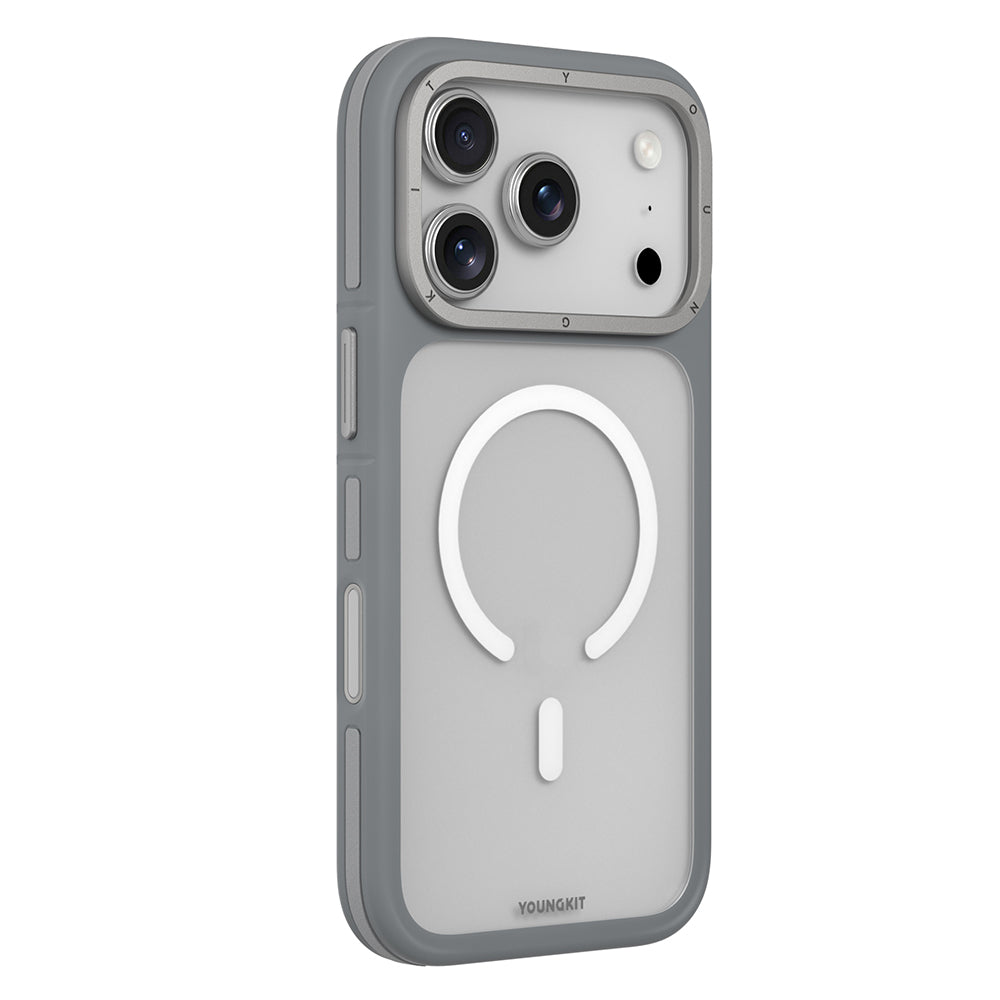 iPhone 17 Pro Max Kılıf M-safe Şarj Özellikli Youngkit Rock Sand Serisi Kılıf