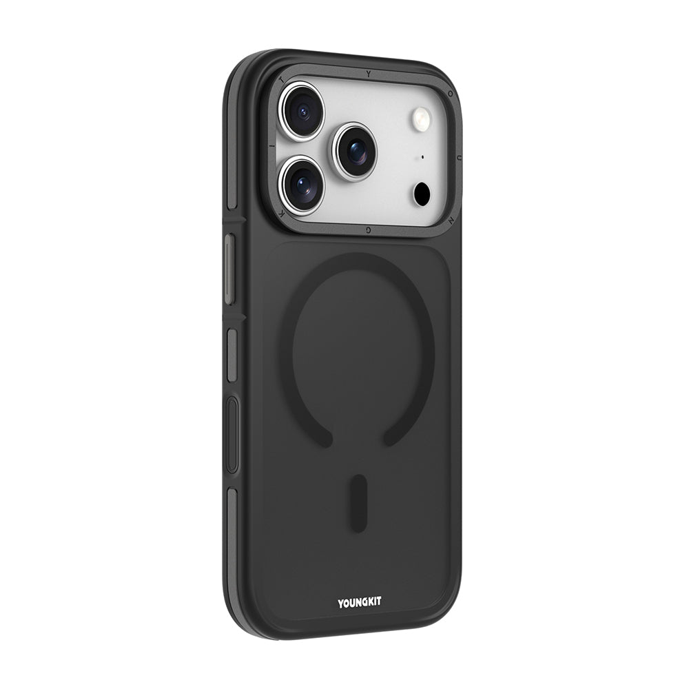 iPhone 17 Pro Max Kılıf M-safe Şarj Özellikli Youngkit Rock Sand Serisi Kılıf