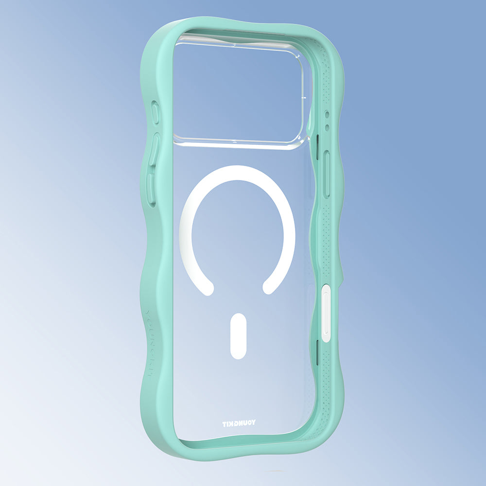 iPhone 17 Pro Max Kılıf M-safe Şarj Özellikli Youngkit Wave Clear Serisi Kılıf