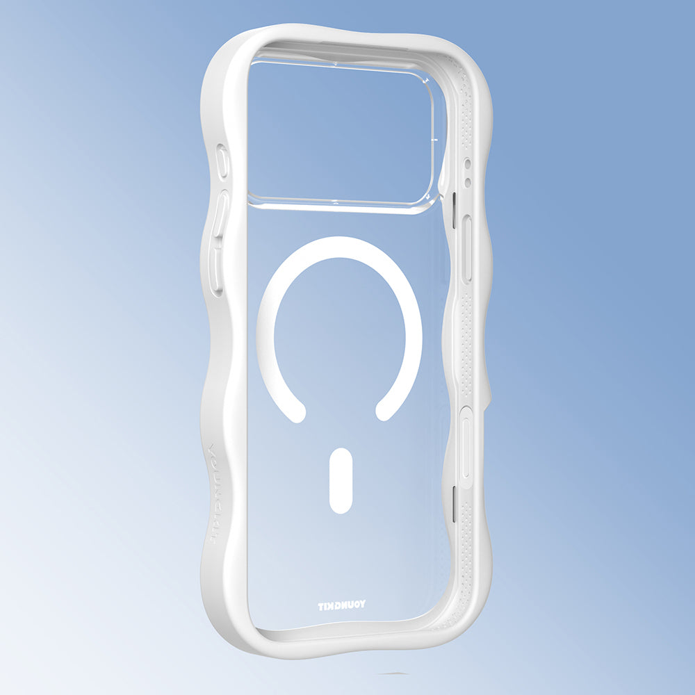 iPhone 17 Pro Max Kılıf M-safe Şarj Özellikli Youngkit Wave Clear Serisi Kılıf