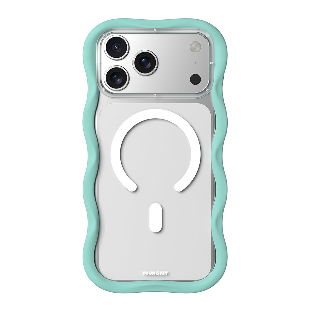 iPhone 17 Pro Max Kılıf M-safe Şarj Özellikli Youngkit Wave Clear Serisi Kılıf
