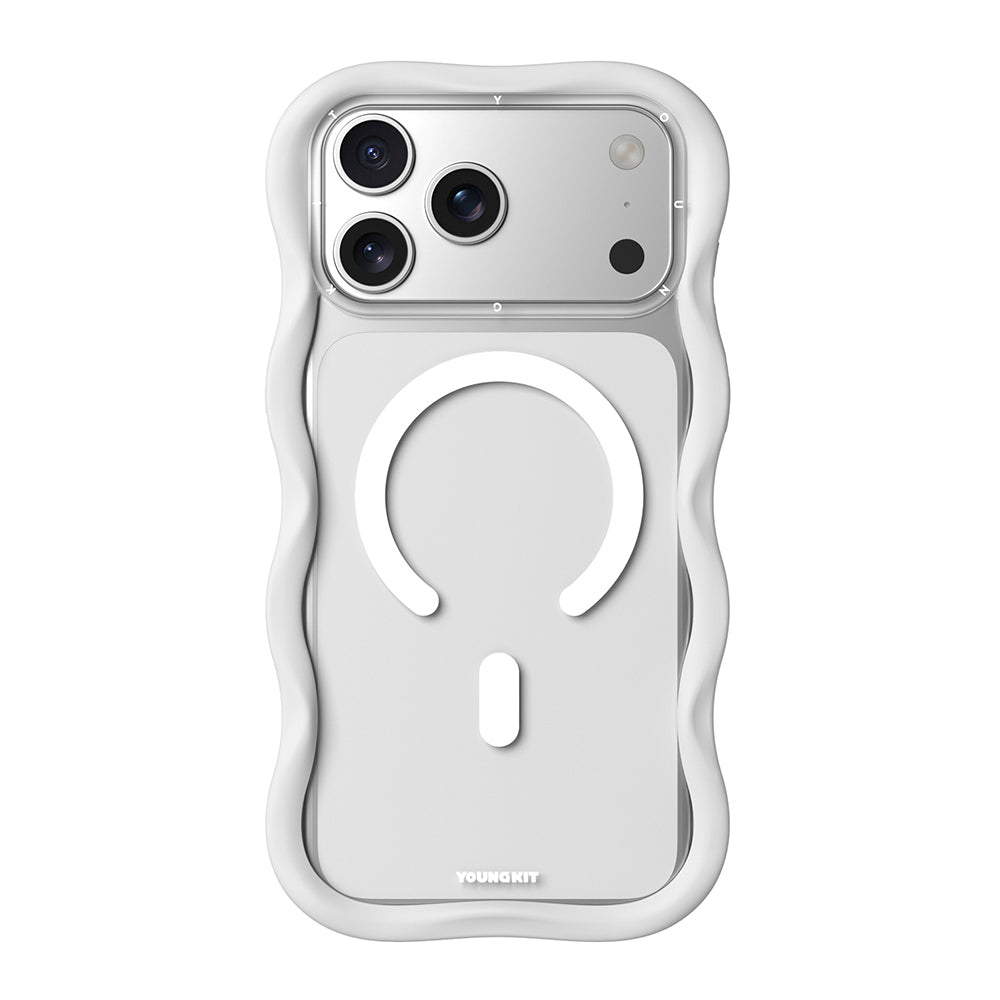iPhone 17 Pro Max Kılıf M-safe Şarj Özellikli Youngkit Wave Clear Serisi Kılıf