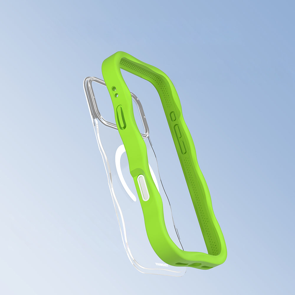 iPhone 17 Pro Max Kılıf M-safe Şarj Özellikli Youngkit Wave Clear Serisi Kılıf