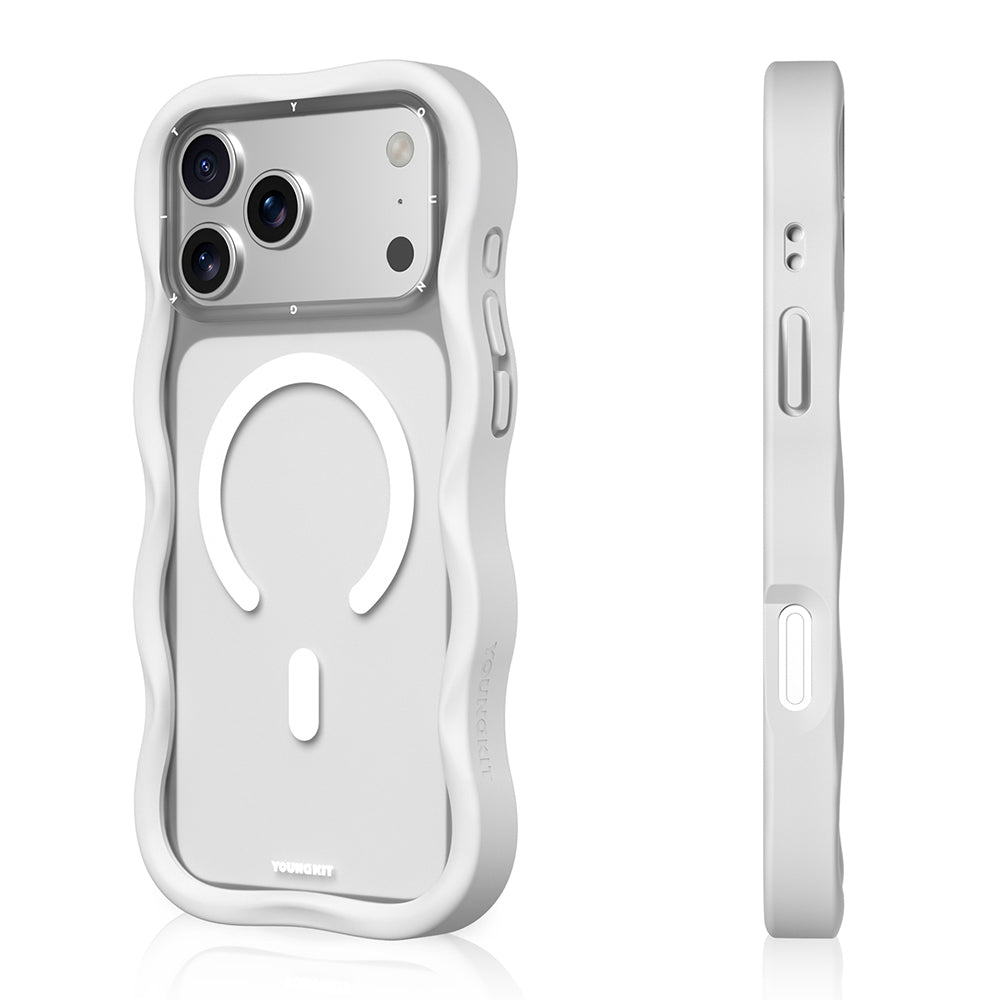 iPhone 17 Pro Max Kılıf M-safe Şarj Özellikli Youngkit Wave Matte Serisi Kılıf