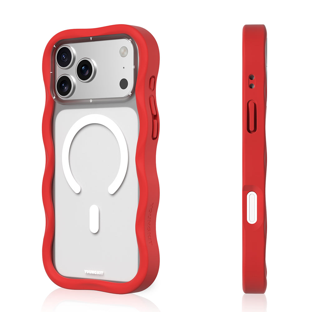 iPhone 17 Pro Max Kılıf M-safe Şarj Özellikli Youngkit Wave Matte Serisi Kılıf