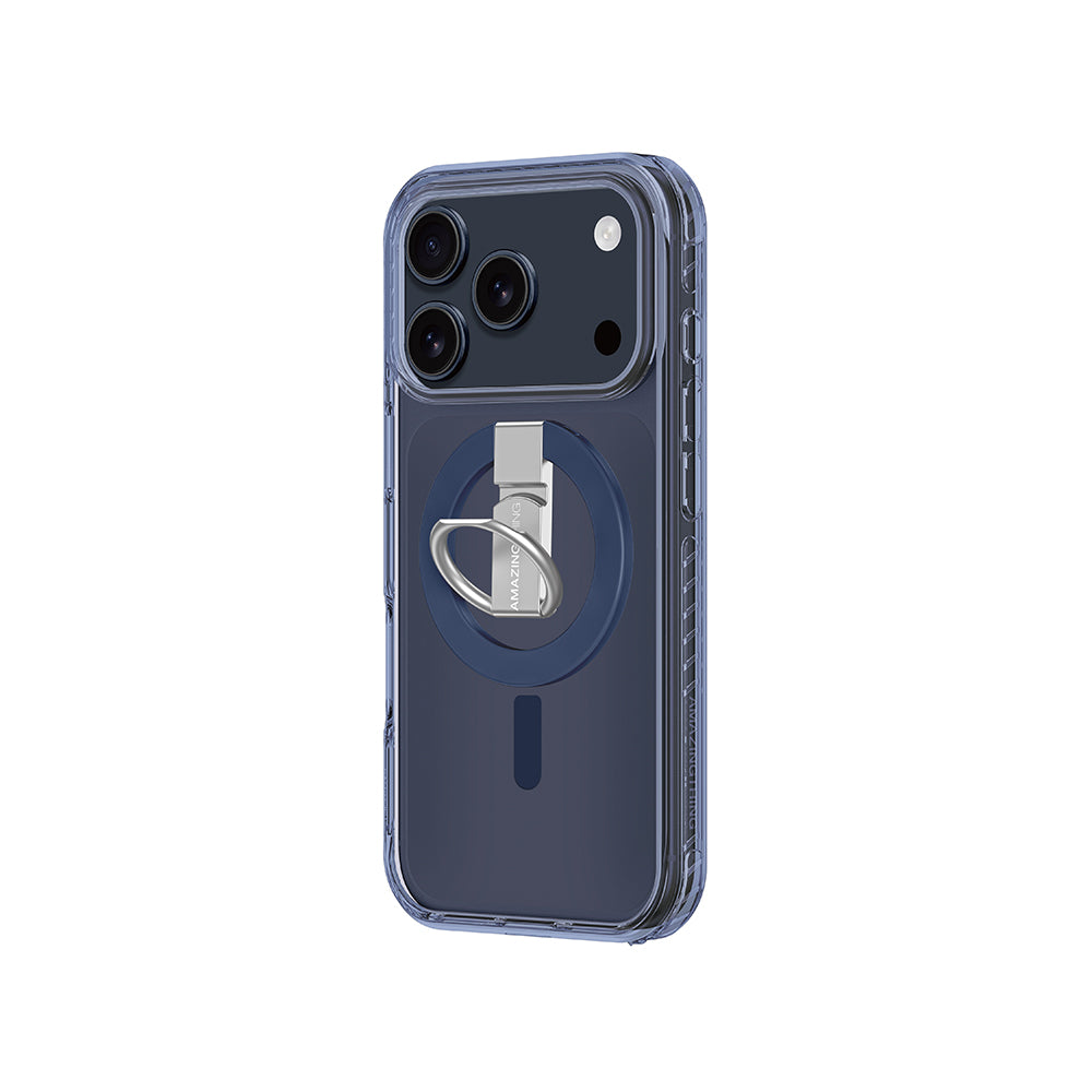 iPhone 17 Pro Max Kılıf M-safe Şarj Özellikli Yüzük Standlı Amazingthing Titan Pro Serisi Kılıf