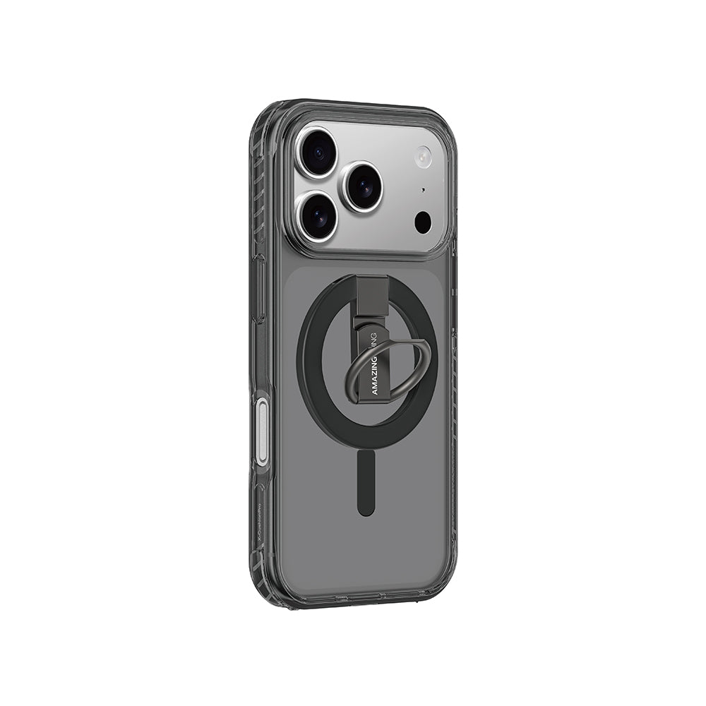 iPhone 17 Pro Max Kılıf M-safe Şarj Özellikli Yüzük Standlı Amazingthing Titan Pro Serisi Kılıf