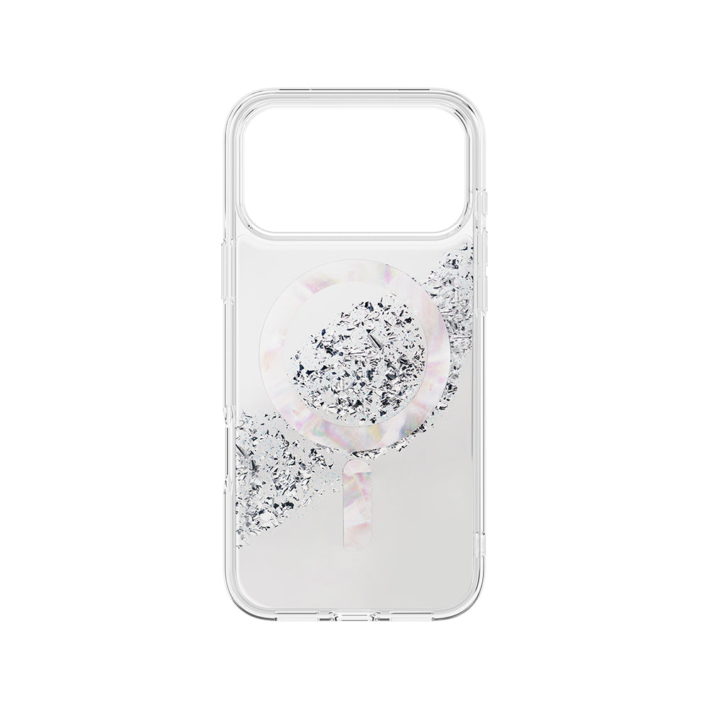 iPhone 17 Pro Max Kılıf M-safe Şarj Parlak Kristal Desenli Coehl Crystelle Kılıf