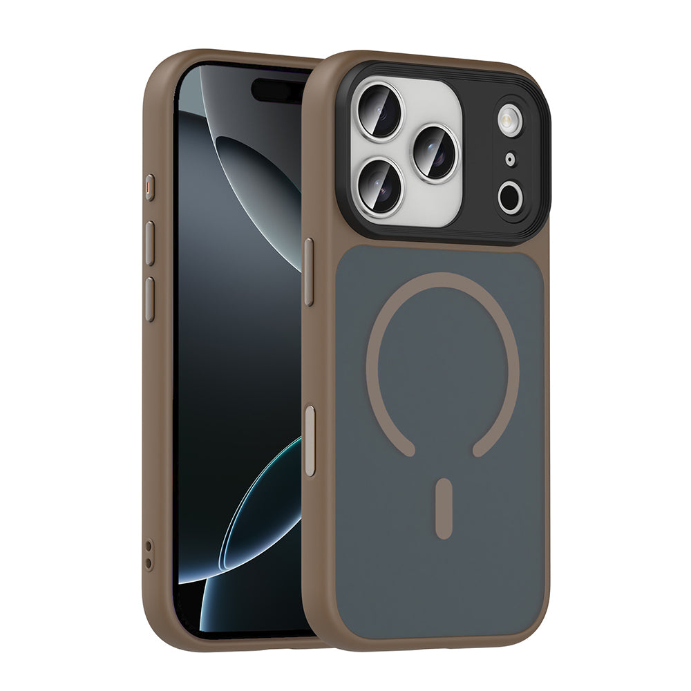 iPhone 17 Pro Max Kılıf Mat Arka Yüzey Wireless Şarj Özellikli Zore Flet M-safe Kılıf