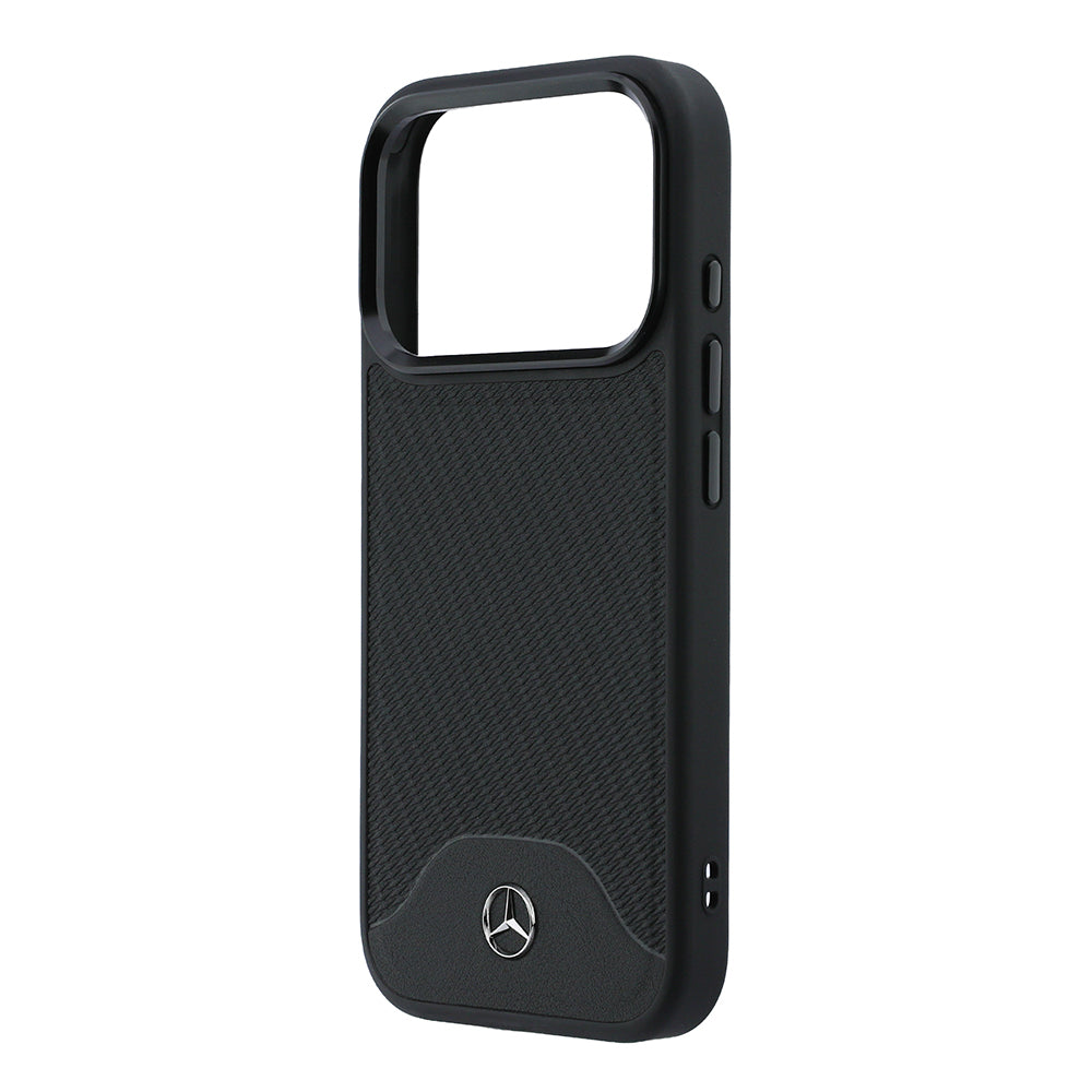 iPhone 17 Pro Max Kılıf Mercedes Benz Orijinal Lisanslı M-safe Şarj Özellikli 3D Metal Logolu Wood Deri Dokumalı Kılıf