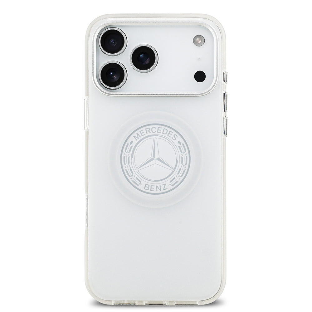 iPhone 17 Pro Max Kılıf Mercedes Benz Orijinal Lisanslı M-safe Şarj Özellikli Buzlu PC Nostaljik Yıldız Dizayn Kılıf