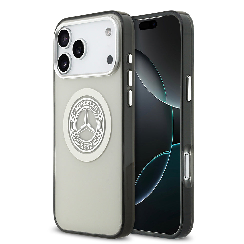 iPhone 17 Pro Max Kılıf Mercedes Benz Orijinal Lisanslı M-safe Şarj Özellikli Çift Katmanlı PC Nostaljik Yıldız Dizayn Kılıf