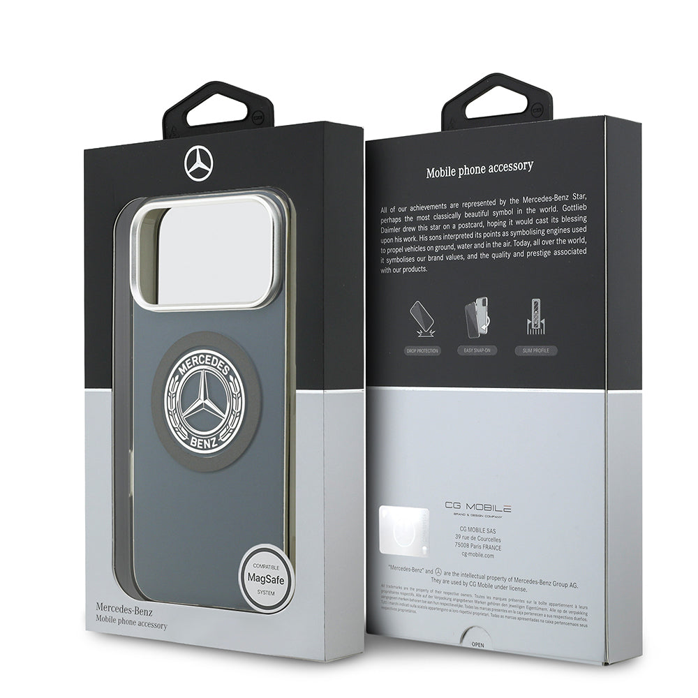 iPhone 17 Pro Max Kılıf Mercedes Benz Orijinal Lisanslı M-safe Şarj Özellikli Çift Katmanlı PC Nostaljik Yıldız Dizayn Kılıf