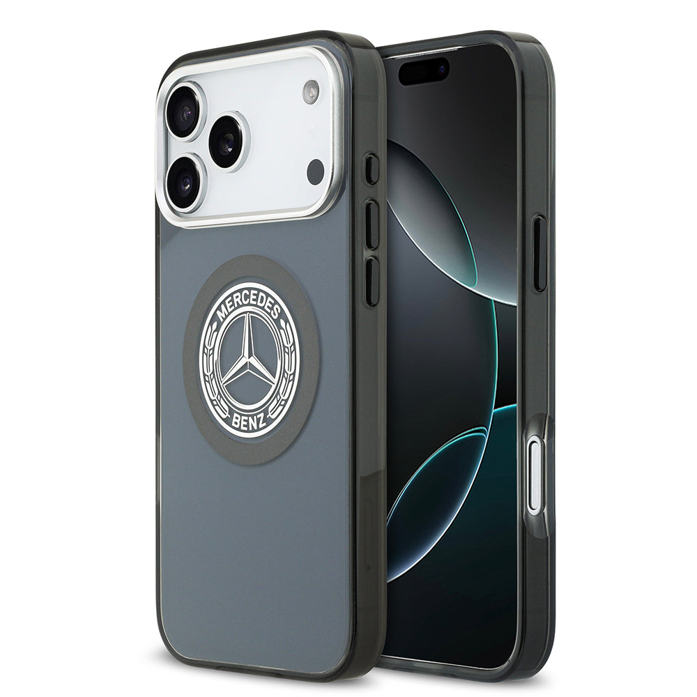 iPhone 17 Pro Max Kılıf Mercedes Benz Orijinal Lisanslı M-safe Şarj Özellikli Çift Katmanlı PC Nostaljik Yıldız Dizayn Kılıf