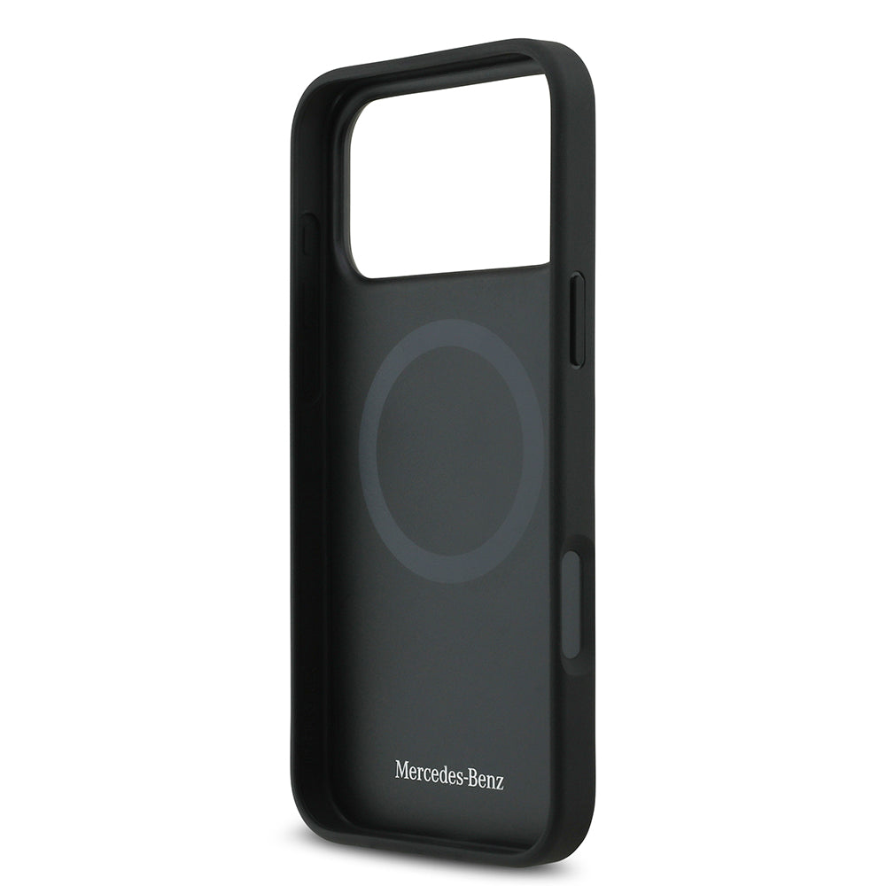 iPhone 17 Pro Max Kılıf Mercedes Benz Orijinal Lisanslı M-safe Şarj Özellikli Hakiki Deri Nostaljik Yıldız Dizayn Kılıf