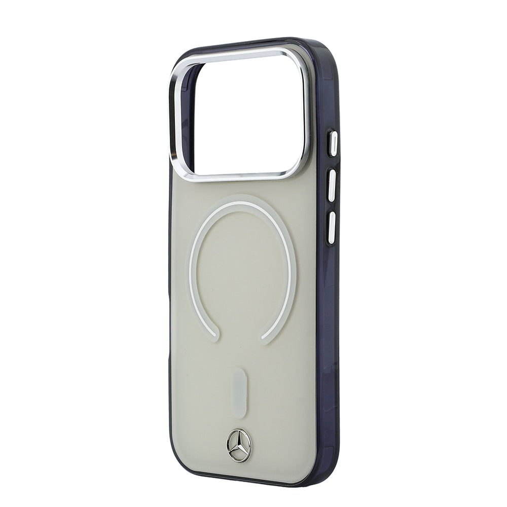 iPhone 17 Pro Max Kılıf Mercedes Benz Orijinal Lisanslı M-safe Şarj Özellikli Saydam Yüzey İkonik 3D Metal Logolu Kılıf