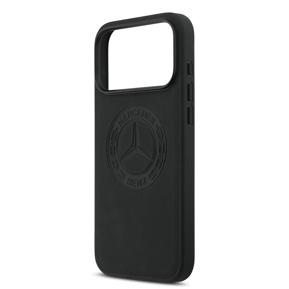 iPhone 17 Pro Max Kılıf Mercedes Benz OrijinalLisanslı M-safe Şarj Özellikli Hakiki Deri Nostaljik Yıldız Dizayn Kılıf