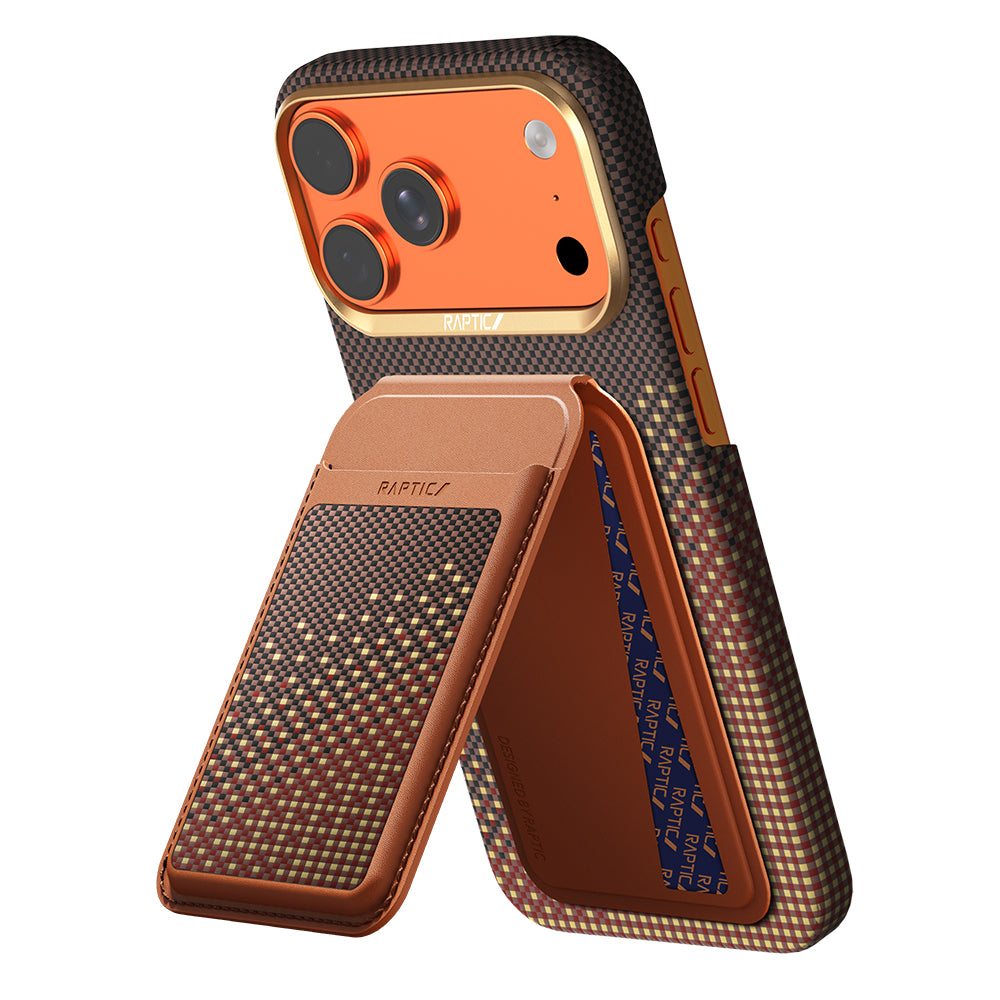 iPhone 17 Pro Max Kılıf Raptic 2in1 Bundle Kit Aramid Skin Serenity Serisi Kartlık ve Karbon Kılıf