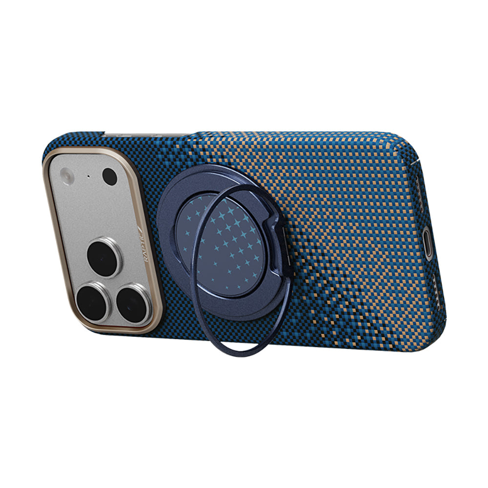 iPhone 17 Pro Max Kılıf Raptic 2in1 Bundle Kit Aramid Skin Serenity Serisi Stand ve Karbon Kılıf