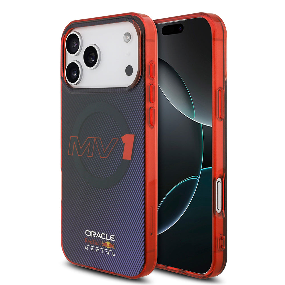 iPhone 17 Pro Max Kılıf Redbull Orijinal Lisanslı M-safe Şarj Özellikli Çift Katmanlı Çizgi Desenli Sert PC MV Kılıf